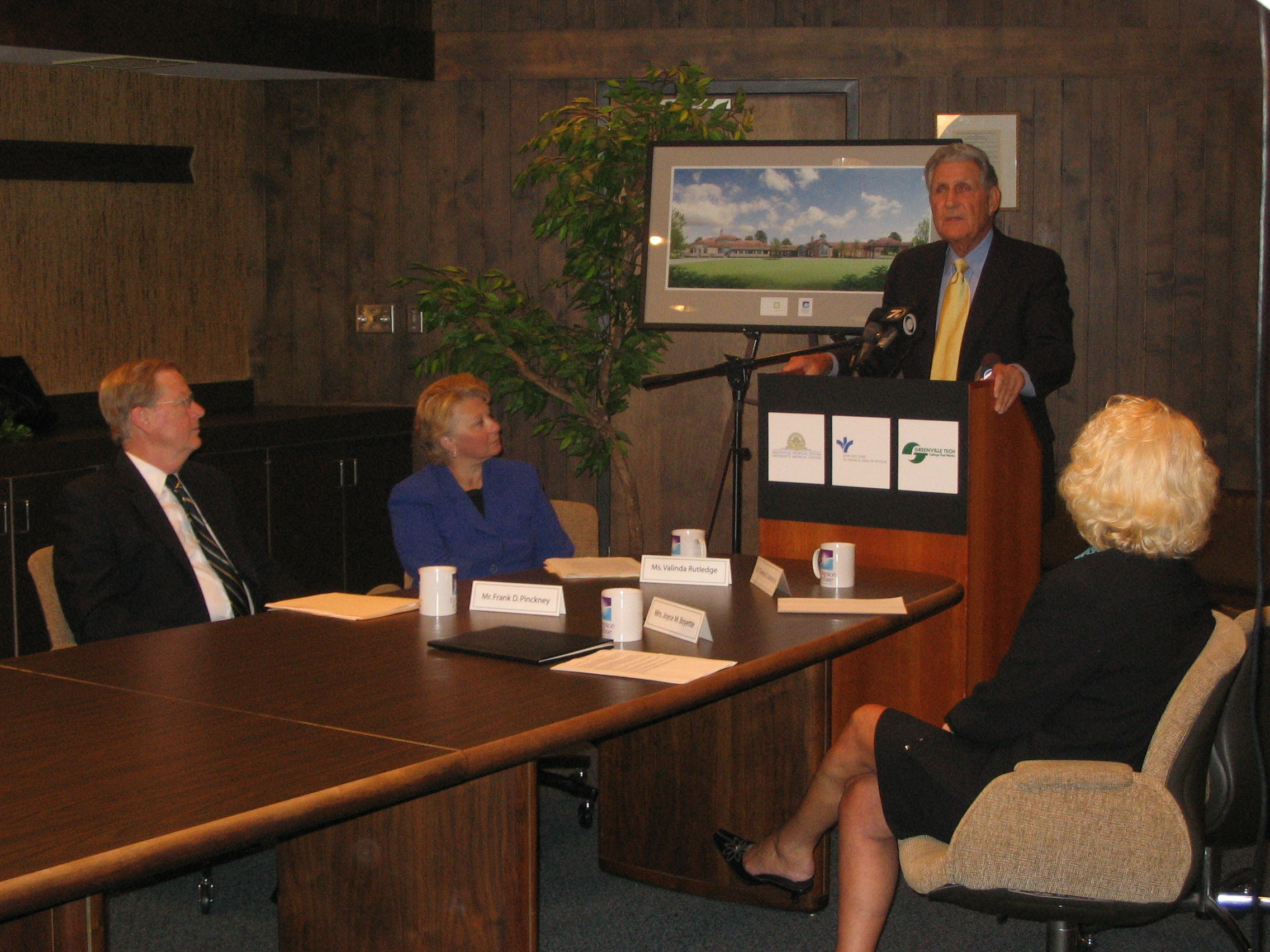 Press Conference in Greenville Tech Board Room